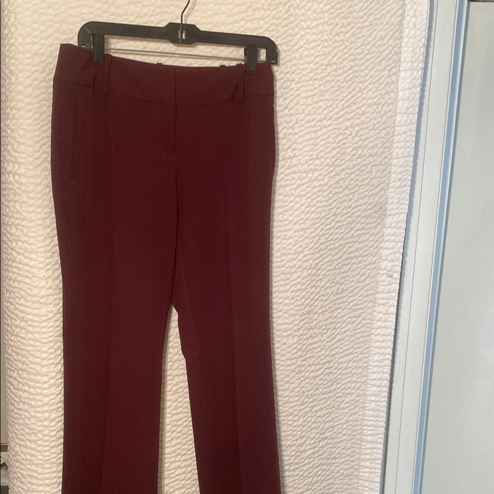 Worthington Maroon Modern Fit Size 4 Pants